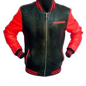 red and black leather jackets