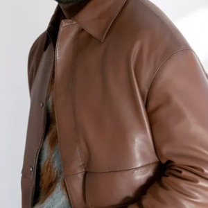 Brown Leather Jacket Inspired by Sean Freeman in Beyond