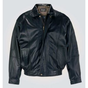 Bomber Stylish Black Leather Jacket Mens