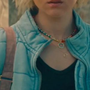 Lizze Broadway Inspired Blue Leather Jacket – Stylish & Cozy