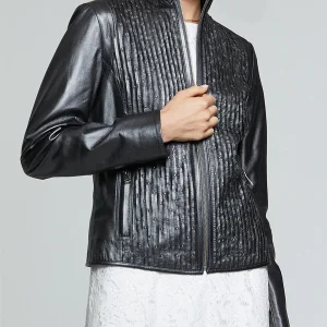 Black Lena Stylish Women's Leather Jacket