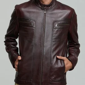 Bordeaux George Dark Brown Men's Leather Jacket