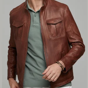 Brown Benjamin Stylish Leather Jacket