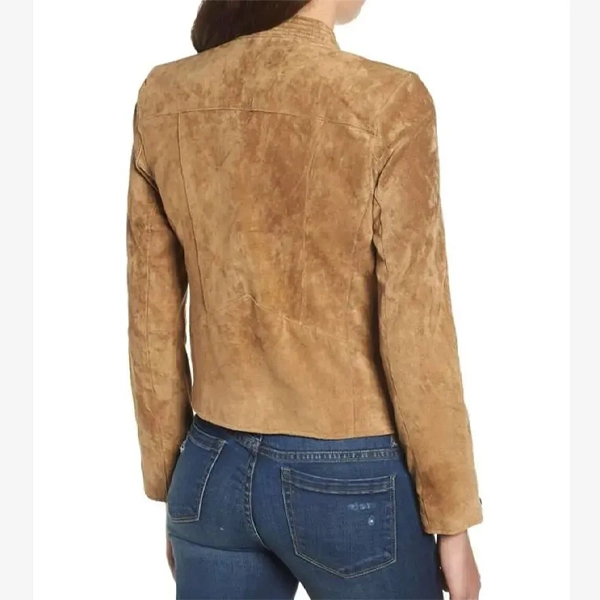 Dead-To-Me-Linda-Cardellini-brown-Suede-Jacket