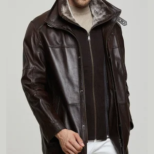 Eduardo Dark Brown Leather Jacket