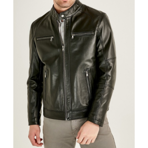 Classic Moto Alanzo Black Leather Jacket Men’s