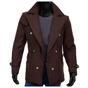 Loki Season 2 Tom Hiddleston Brown Wool Peacoat