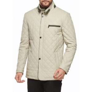 Mens Beige Leather Jacket
