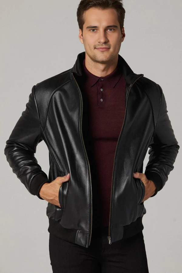 Mens-Houston-Black-Bomber-Leather-Jacket-1.webp