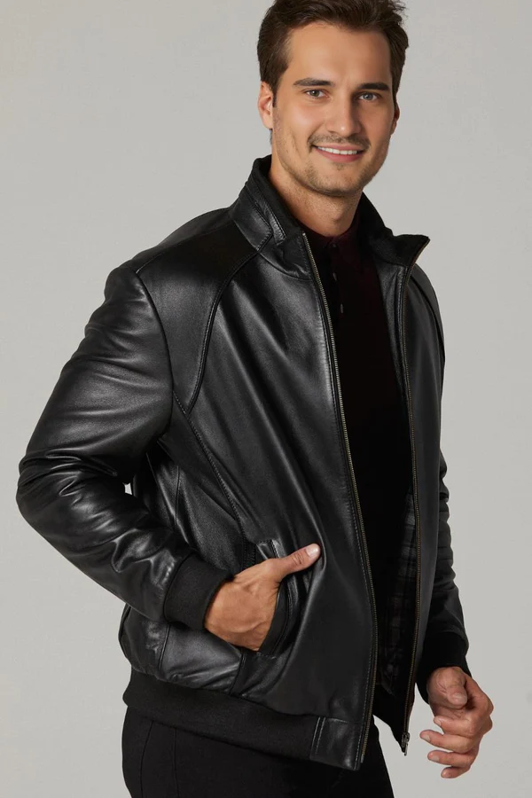 Mens-Houston-Black-Bomber-Leather-Jacket-4.webp