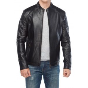 Stylish Black Jumbo Leather Jacket For Men's