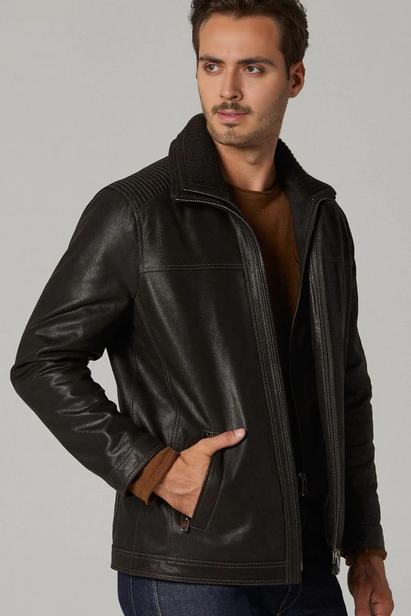 Rib-Stitched-Dark-Brown-Leather-Jacket-1.webp
