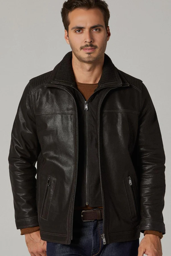 Rib-Stitched-Dark-Brown-Leather-Jacket-4.webp
