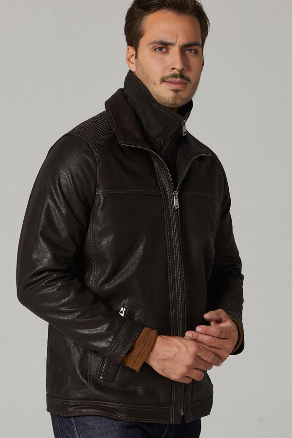 Rib-Stitched-Dark-Brown-Leather-Jacket-5.webp