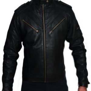 Retro Bomber Nitro Wing SlimFit Biker Leather Jacket
