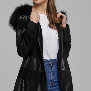 Dahlia Black Sheepskin Leather Jacket