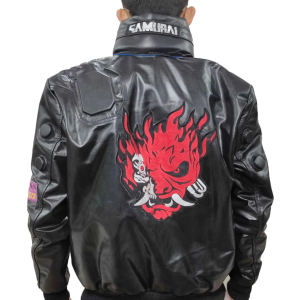 Cyberpunk Samurai Style Leather Jacket